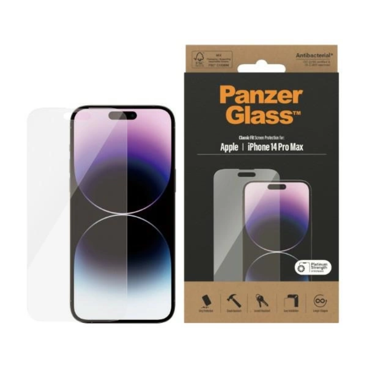 PanzerGlass iPhone 14 Pro Härdat Glas Skärmskydd Classic Fit | 5468 | AlltMobil