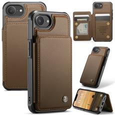 Caseme - CASEME C22 iPhone 16e Fodral Konstl&auml;der med RFID, Brun