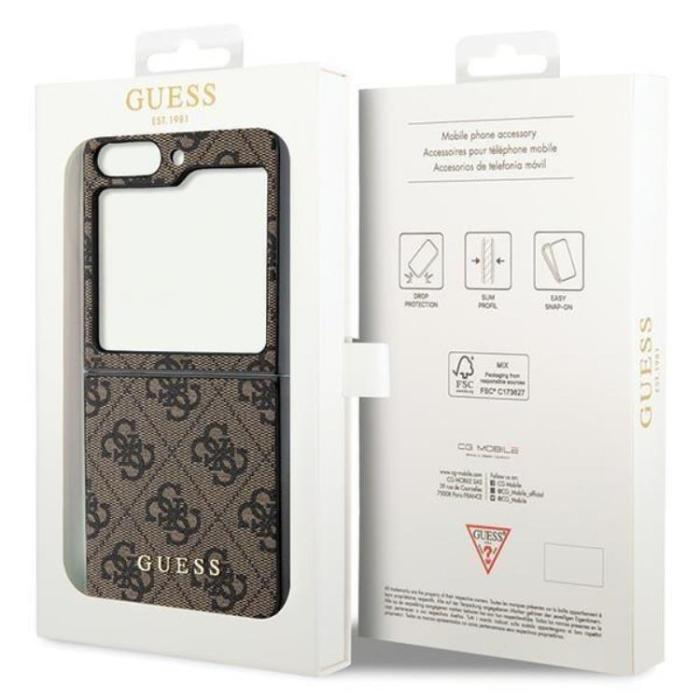 Guess - Guess Galaxy Z Flip 5 Mobilskal Charms Collection - Brun