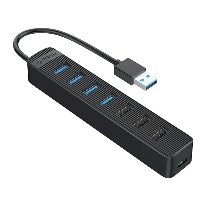 ORICO - Orico Hubb 4xUSB-A 3.0 3xUSB-A 2.0 1xUSB-C 5V/3A - Svart