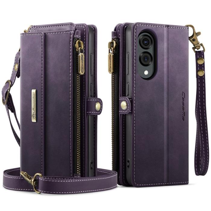 Caseme - CASEME C39 Mobilskal till Samsung Galaxy S25 Edge Konstläder Lila