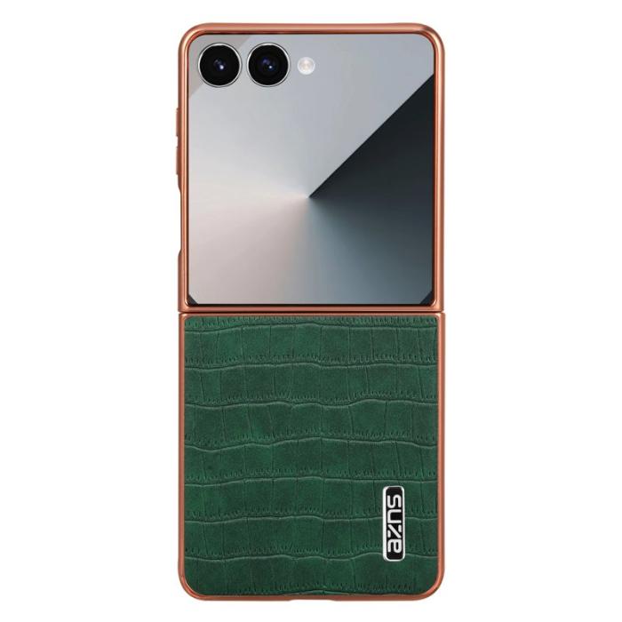 AZNS - AZNS Samsung Galaxy Z Flip7 Fodral Electroplating PU + PC - Grön