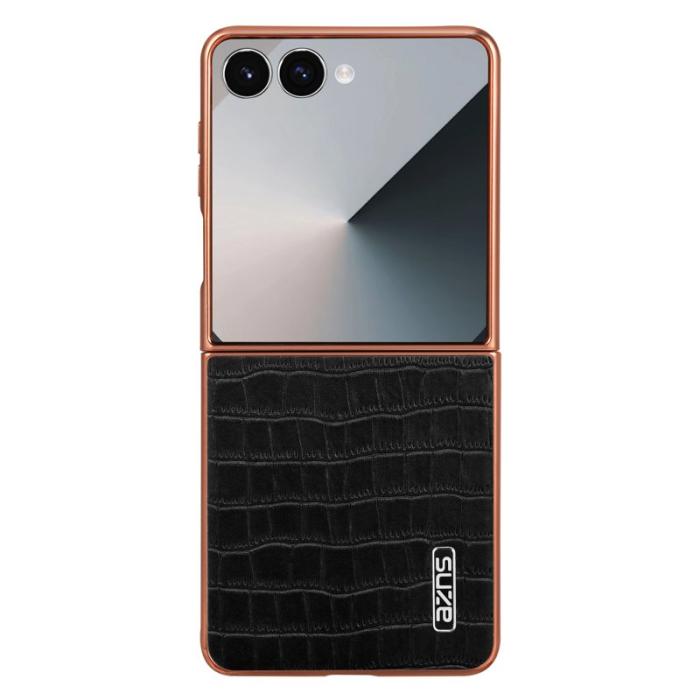 AZNS - AZNS Samsung Galaxy Z Flip7 Fodral Electroplating PU + PC - Svart