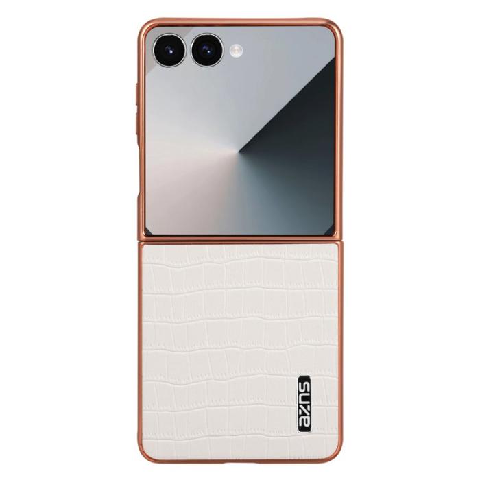 AZNS - AZNS Samsung Galaxy Z Flip7 Fodral Electroplating PU + PC - Vit