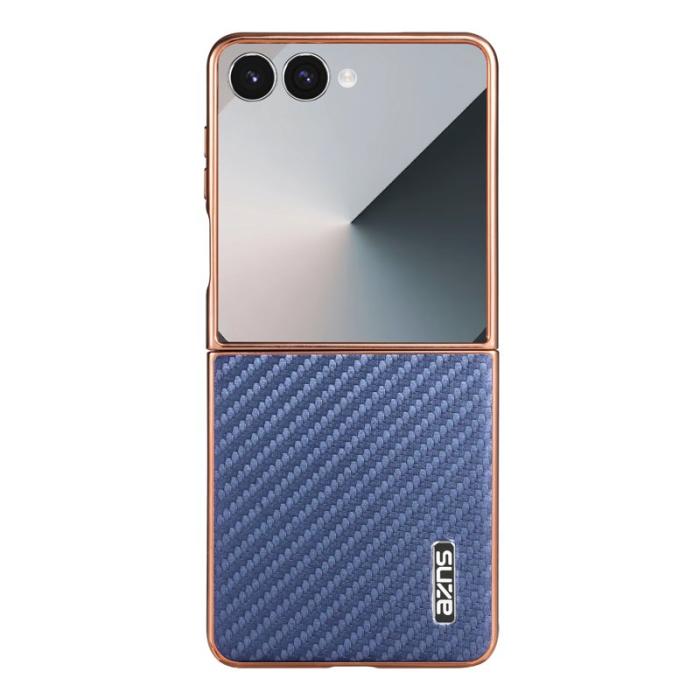 AZNS - AZNS Samsung Galaxy Z Flip7 Fodral Electroplating PU+PC - Blå