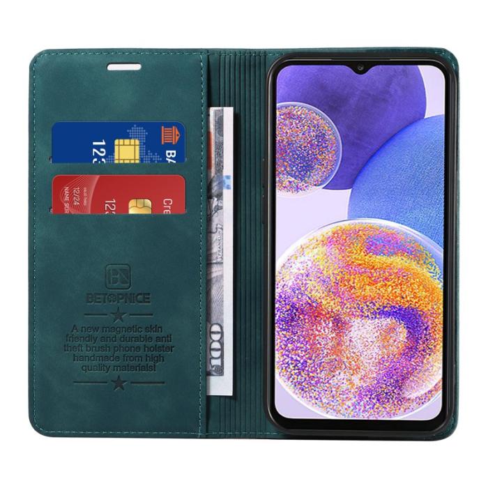 BETOPNICE - BETOPNICE 003 Samsung Galaxy A73 5G Plånboksfodral Konstläder - Grön