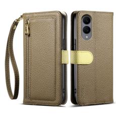 ESEBLE - ESEBLE E11 Samsung Galaxy S25 Edge Pl&aring;nboksfodral Konstl&auml;der - Brun