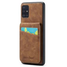 FIERRE SHANN - FIERRE SHANN f&ouml;r Samsung Galaxy A71 5G Fodral KonstL&auml;der - Brun