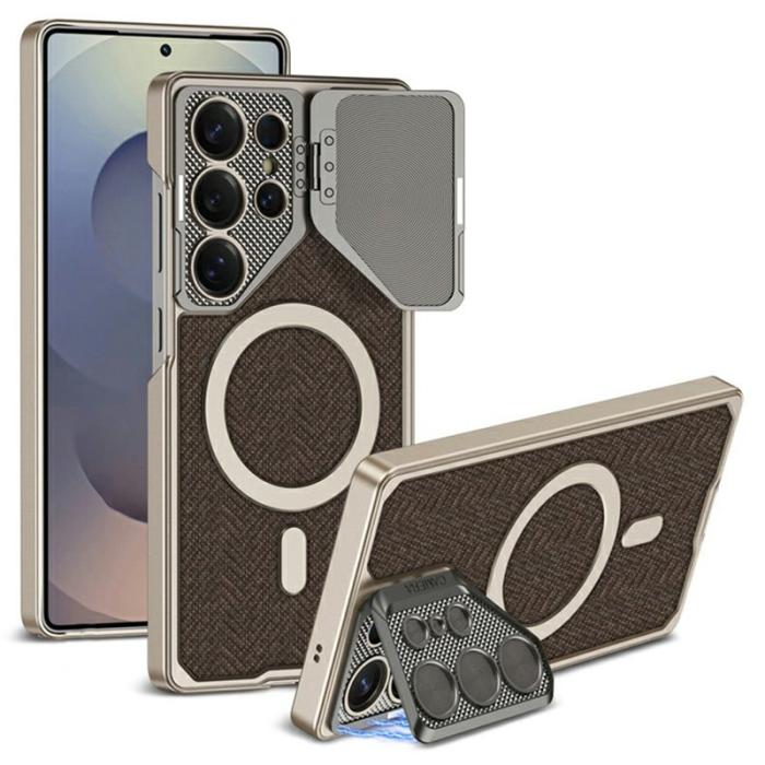 GKK - GKK Samsung Galaxy S25 Ultra Fodral KonstLäder - Brun