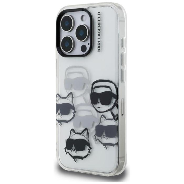 KARL LAGERFELD - Karl Lagerfeld iPhone 16 Pro Mobilskal IML Multi K&C Head - Transparent