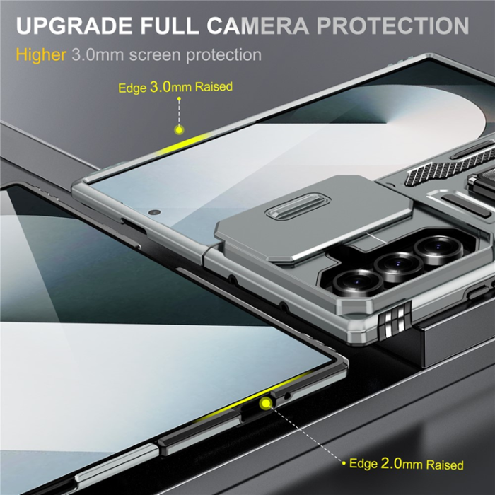A-One Brand - Galaxy Z Fold7 5G Mobilskal Kickstand Slide - Grå