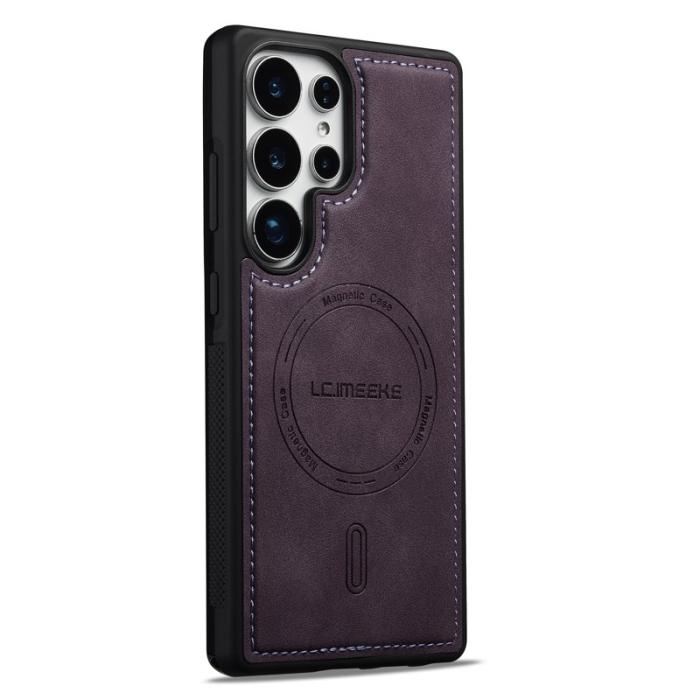 LC.imeeke - LC.IMEEKE L6 Fodral för Samsung Galaxy S25 Ultra KonstLäder - Lila