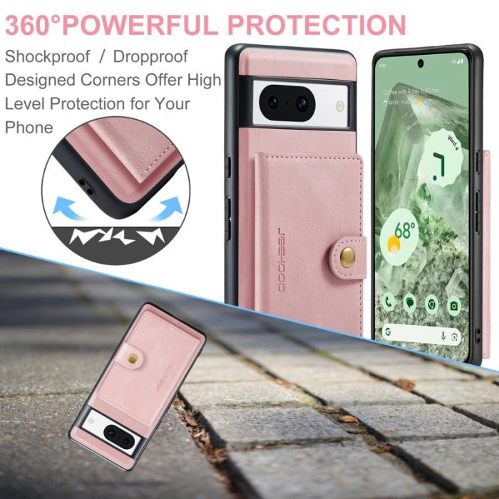 JEEHOOD - JEEHOOD Google Pixel 8a Fodral KonstLäder Plast - Rosa