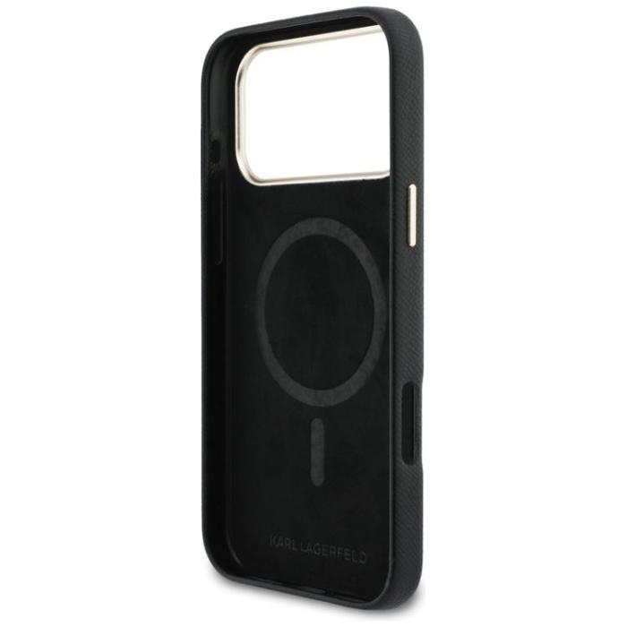 KARL LAGERFELD - Karl Lagerfeld Mobilskal för iPhone 17 Pro Max MagSafe Karl Head Logo - Svart