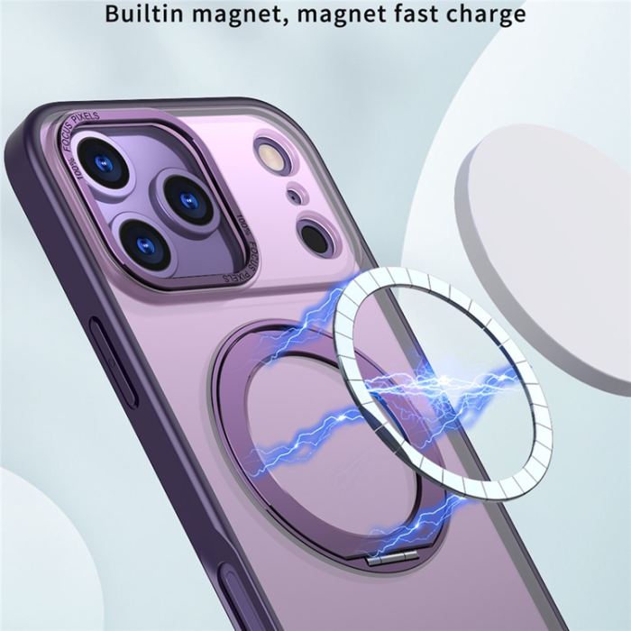 A-One Brand - iPhone 17 Pro Max Mobilskal MagSafe Kickstand - Lila