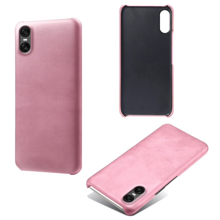 A-One Brand - Sony Xperia 10 VII Mobilskal Calfskin Texture PU-Läder - Roséguld