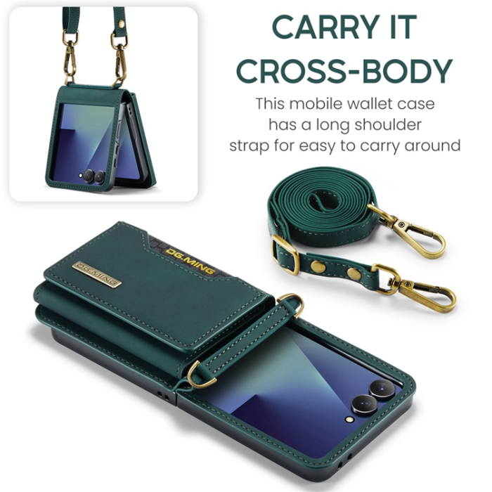 DG.MING - DG.MING Galaxy Z Flip 7 Mobilskal Detachable M2 - Grön