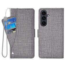 OEM - Samsung Galaxy S26 Fodral Konstl&auml;der Jean Tyg - Gr&aring;