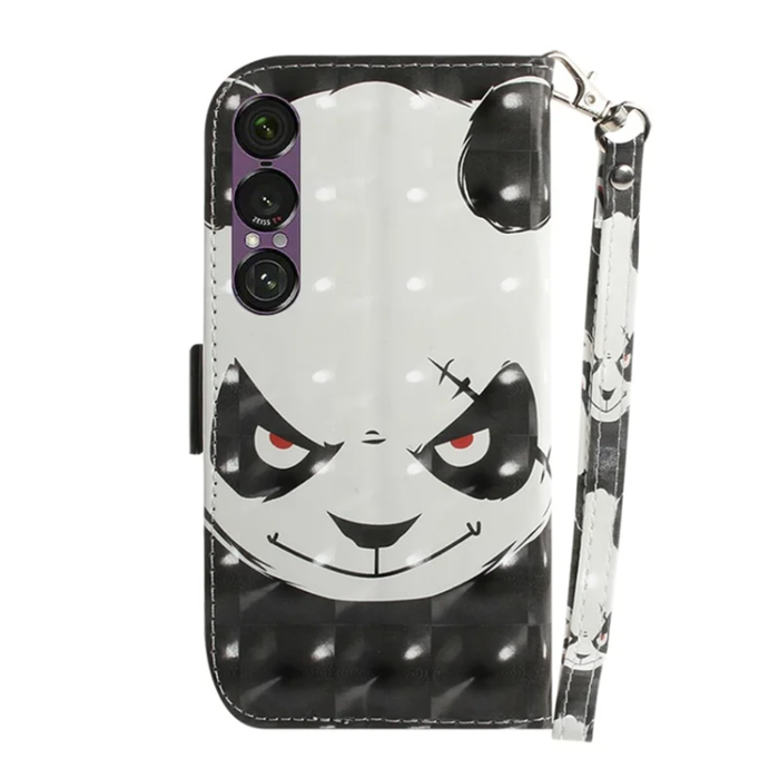 A-One Brand - Sony Xperia 1 VII Plånboksfodral med Handledsrem - Panda