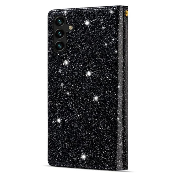 OEM - Samsung Galaxy S26 Fodral Stjärnhimmel Graverad Äkta Läder - Svart