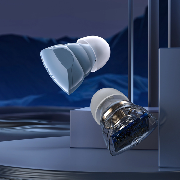Choetech - Choetech In-ear Trådlösa Hörlurar TWS LightAura VocalSound - Blå