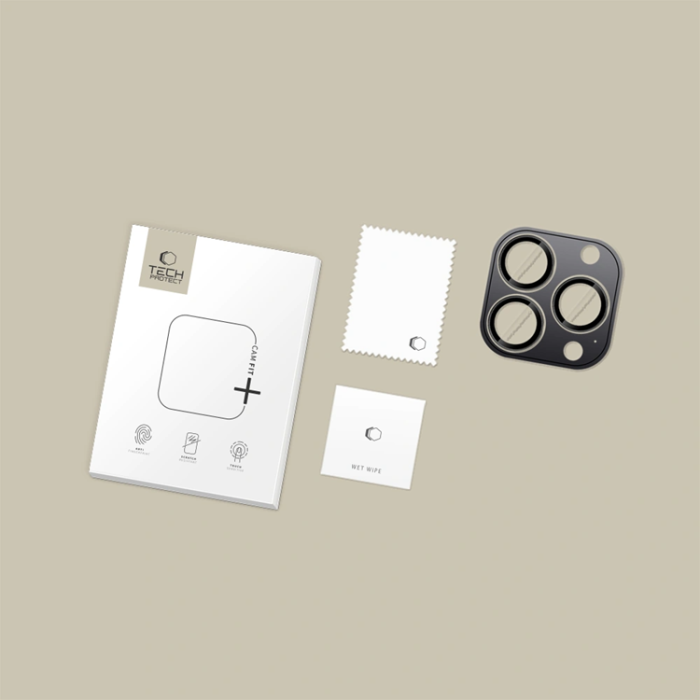 Tech-Protect - Tech-Protect iPhone 17 Pro/17 Pro Max Härdat Glas Kameraskydd - Svart