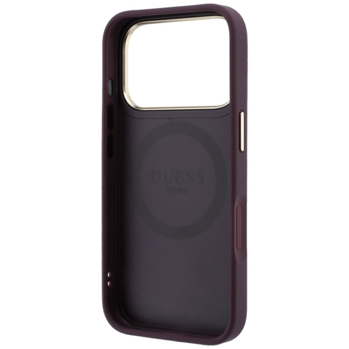 Guess - Guess Mobilskal För iPhone 18 Pro Max/17 Pro Max Magsafe Stripe Peony 4G Logo