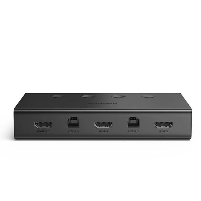 Ugreen - Ugreen 4-Portars HDMI KVM Switch - Svart