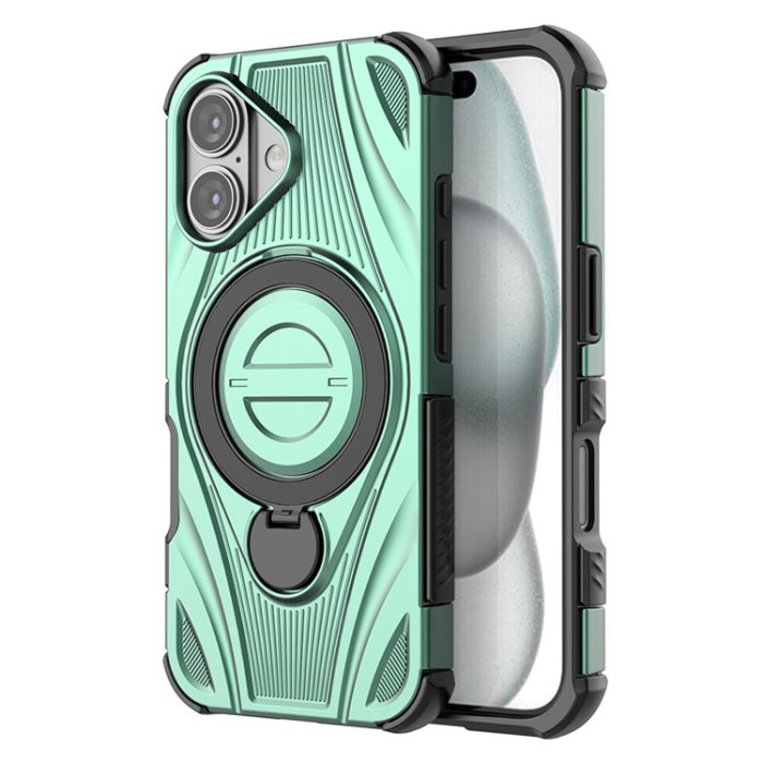 A-One Brand - iPhone 16 Mobilskal MagSafe Magnetic Kickstand - Grön