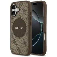 Guess - Guess iPhone 17 Mobilskal MagSafe 4G Circle Classic Logo - Brun