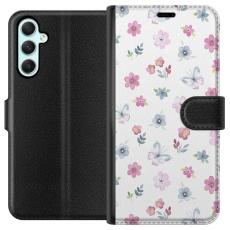 iSecrets - Plånboksfodral till Samsung Galaxy A34 med Blommor och fjärillar