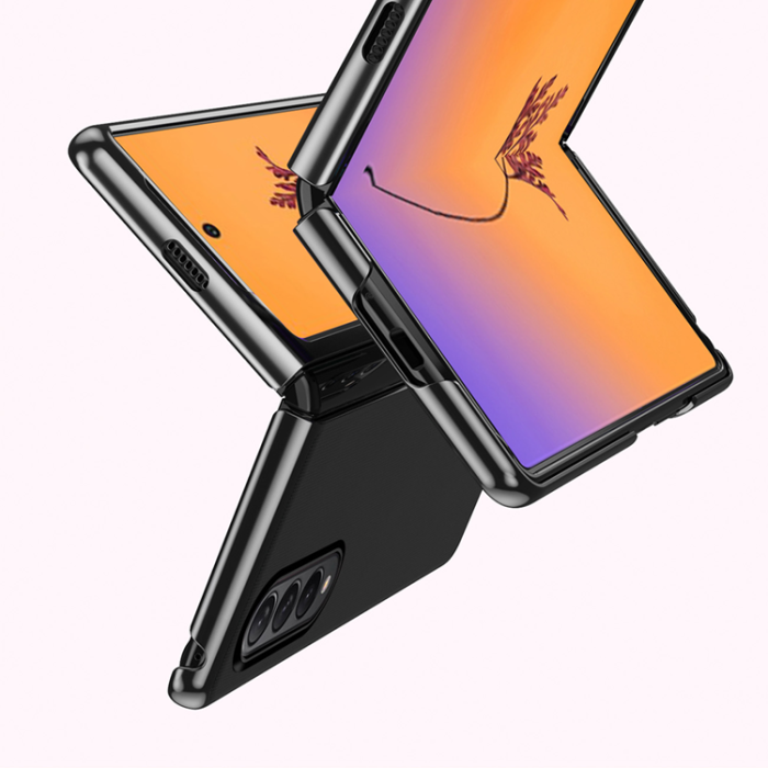 OEM - Galaxy Z Fold 4 Skal Plating Metallic Frame - Svart