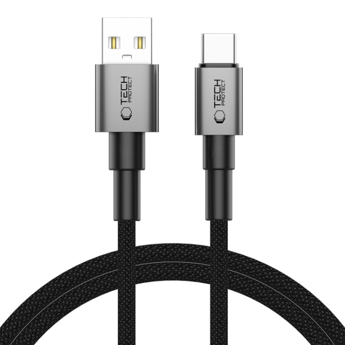 Tech-Protect - Tech-Protect USB-C Till USB-A kabel Ultraboost 100CM 15W - Grå