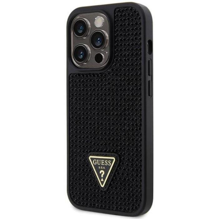 Guess - Guess iPhone 14 Pro Max Mobilskal Rhinestone Triangle - Svart