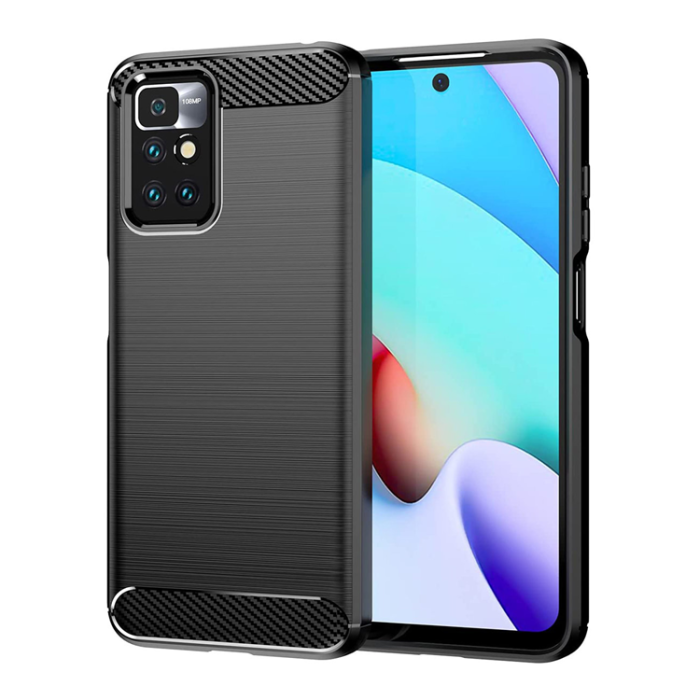 OEM - Xiaomi Redmi 10 4G (2021/2022) Skal Carbon Flexible - Svart