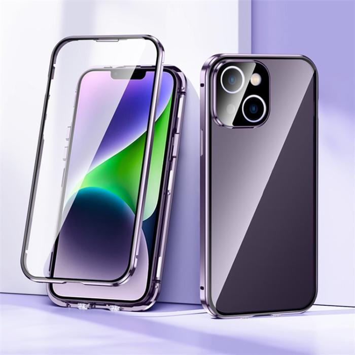 A-One Brand - iPhone 14 Plus Skal Metall Magnetic - Lila