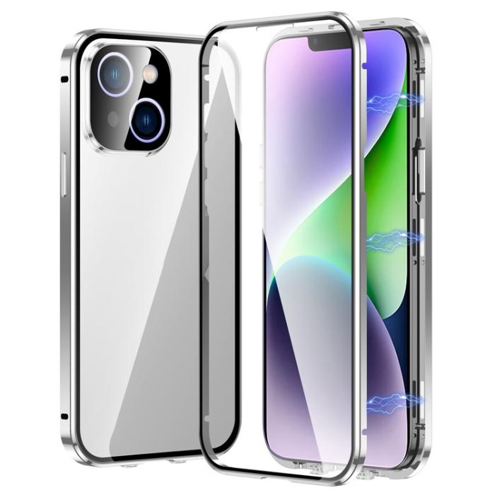 OEM - iPhone 14 Plus Skal Metall Magnetic - Silver