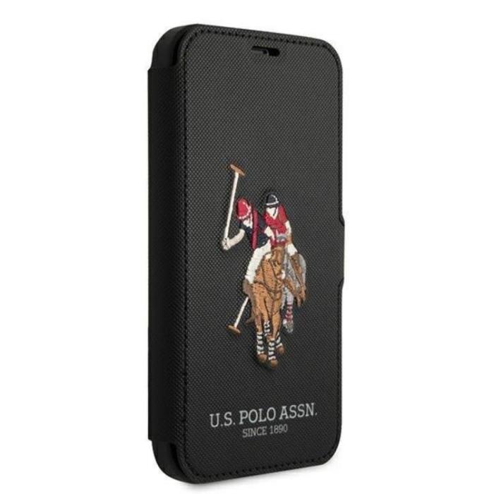 U.S. Polo Assn. - US Polo Embroidery Collection Plånboksfodral iPhone 12 / 12 Pro - Svart