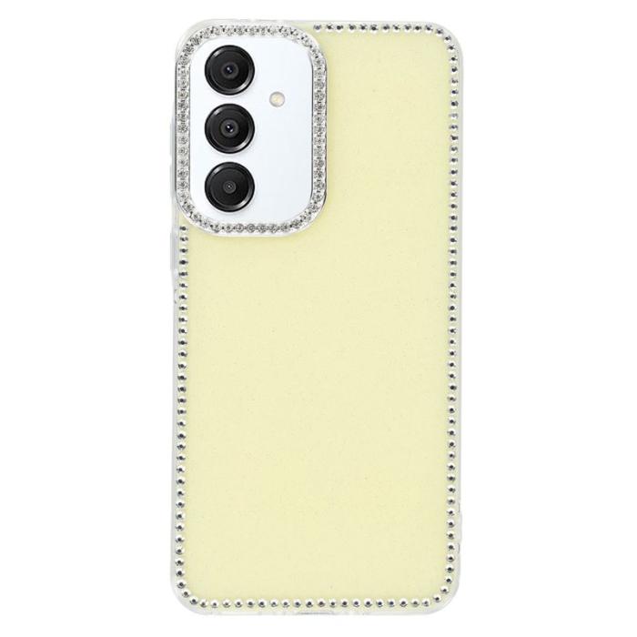 OEM - Rhinestone Samsung Galaxy S26 Skal TPU + PC - Glitter Ljusgul
