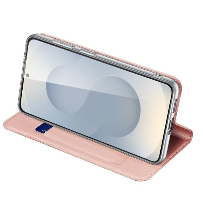 Dux Ducis - DUX DUCIS Mobilskal till Samsung Galaxy S26 Äkta Läder Ställ- Rosa