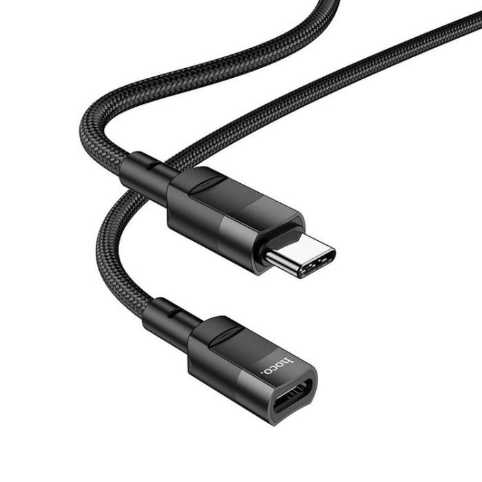 Hoco - HOCO USB-C - USB-C 3A Kabel 1.2m U107 Förlängning - Svart