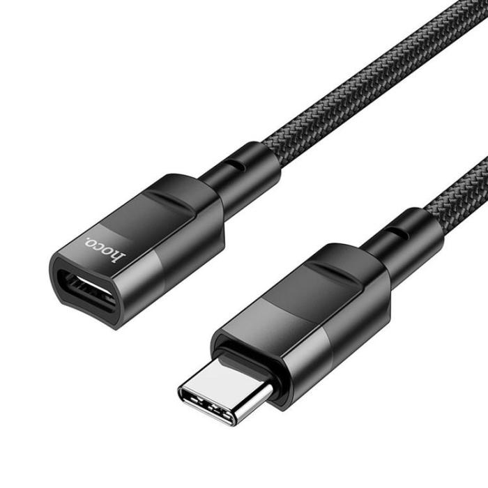 Hoco - HOCO USB-C - USB-C 3A Kabel 1.2m U107 Förlängning - Svart