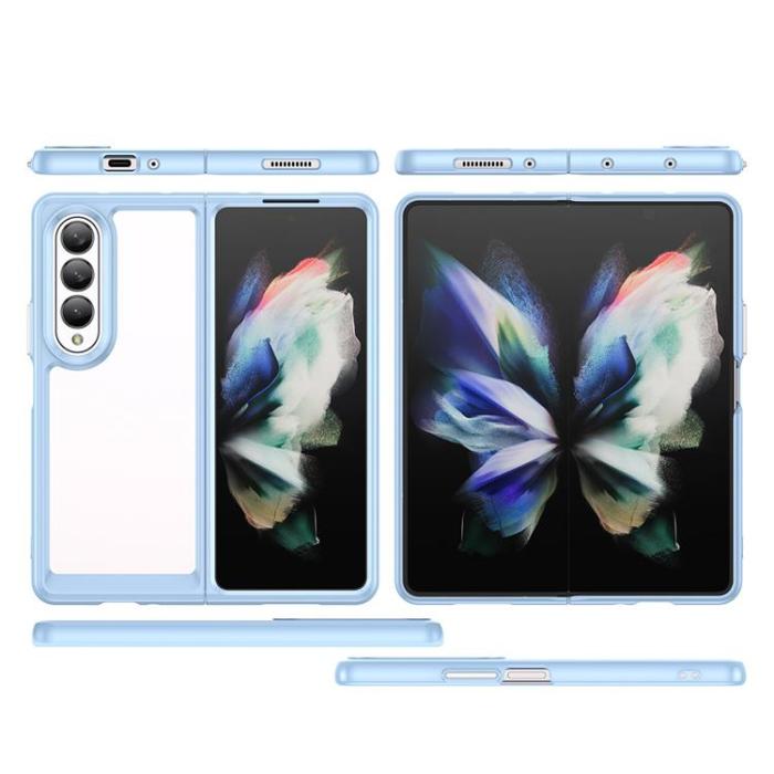 UTGATT - Galaxy Z Fold 3 Skal Outer Space Flexible Frame - Blå