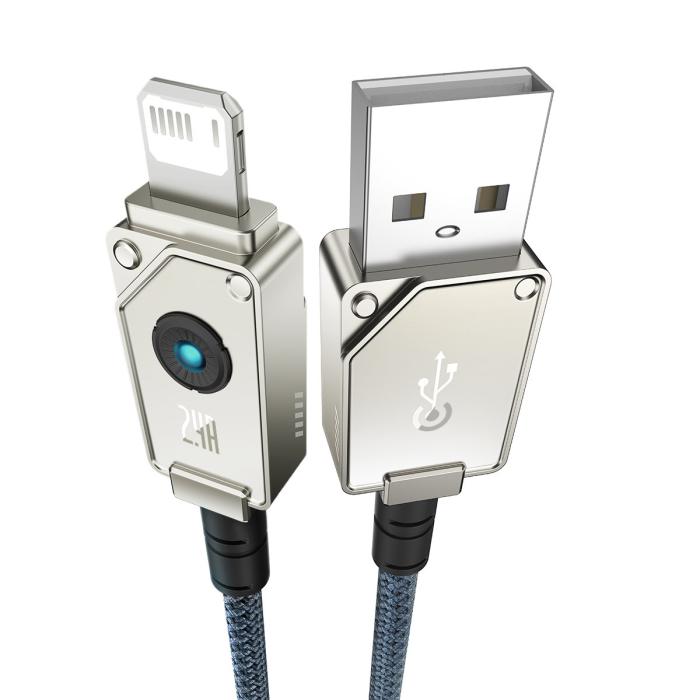 BASEUS - BASEUS USB-A till Lightning Kabel 2.4A 2m 480Mbps - Vit