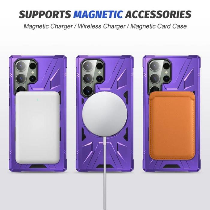 Taltech - Galaxy S24 Ultra Mobilskal Magsafe Kickstand - Lila