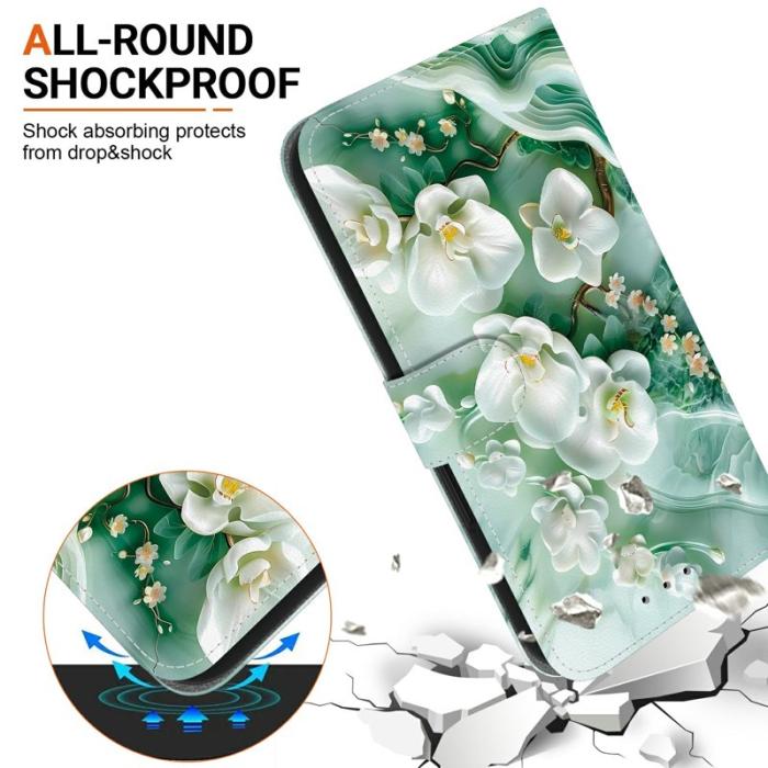 OEM - Samsung Galaxy S26 / S26 Pro Plånboksfodral Mönstertryck Konstläder Jade Blomma