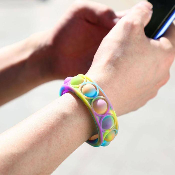 Fidget Toys - Pop it Fidget Toy - Flera Färger & Modeller - Armband - Flerfärgad