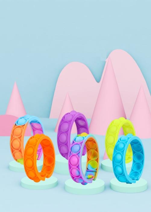 Fidget Toys - Pop it Fidget Toy - Flera Färger & Modeller - Armband - Flerfärgad