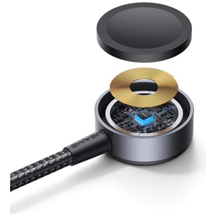 USAMS - USAMS USB-C till USB-C 72W Kabel med Trådlös laddare för Watch 1.2m Huan SJ754