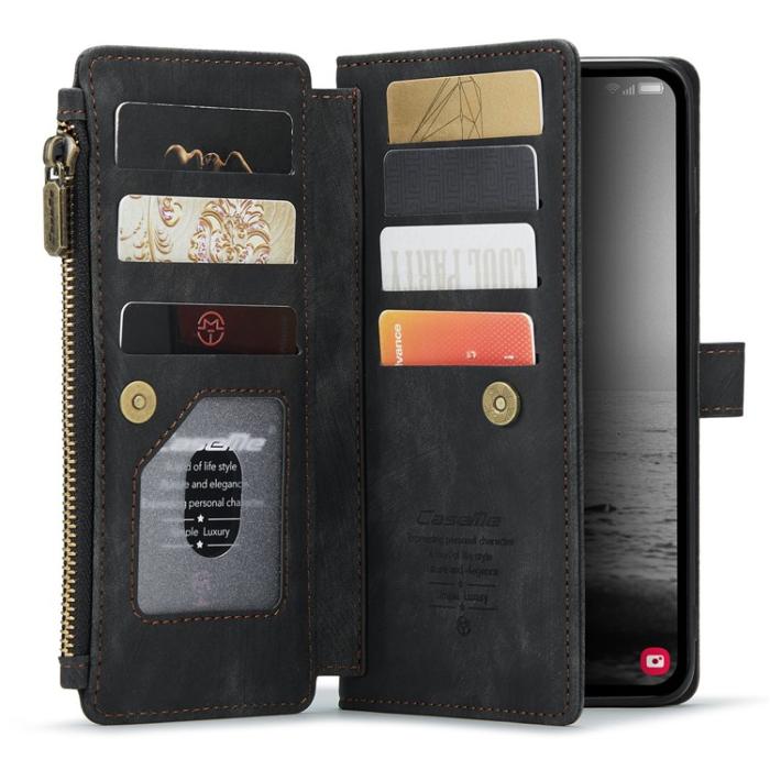 Caseme - CASEME Galaxy A24 4G Plånboksfodral C30 Zipper - Svart